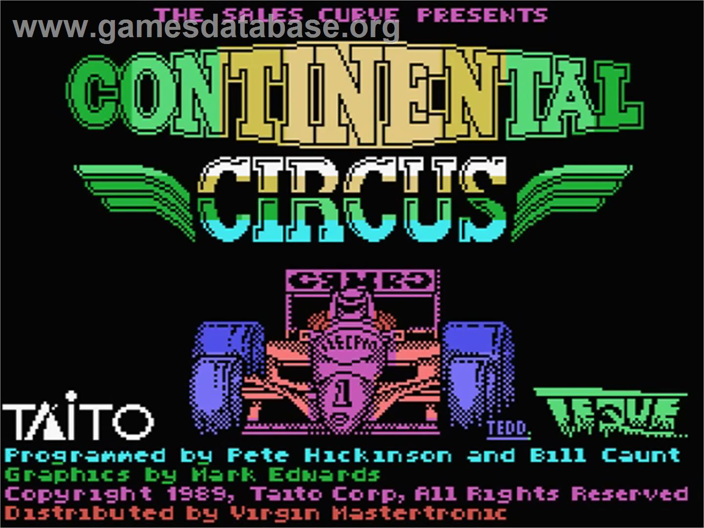 Continental Circus - MSX - Artwork - Title Screen