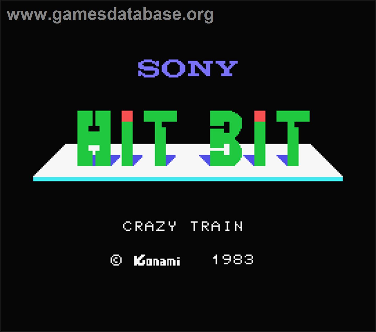 Crazy Train - MSX - Artwork - Title Screen