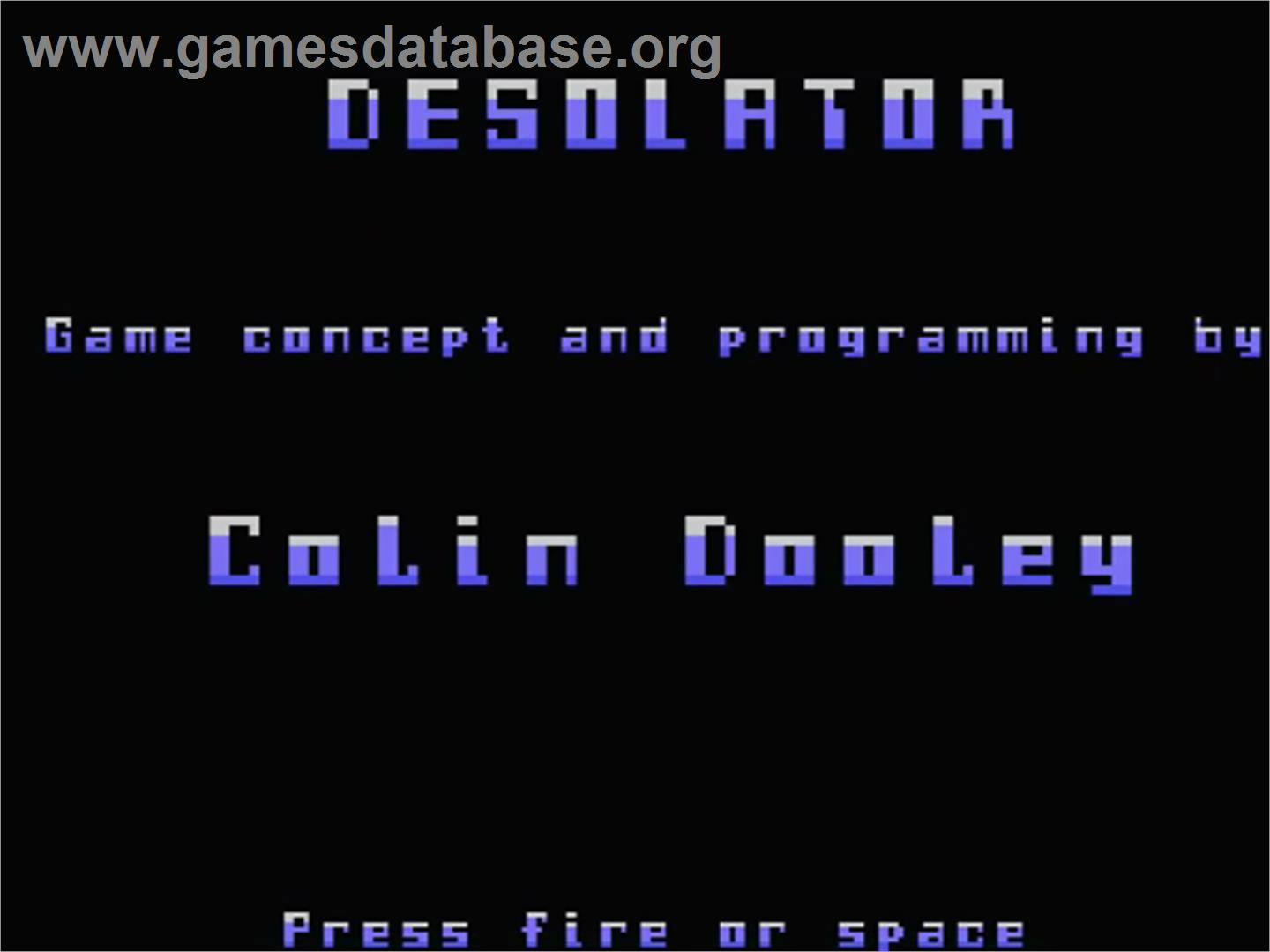 Desolator - MSX - Artwork - Title Screen
