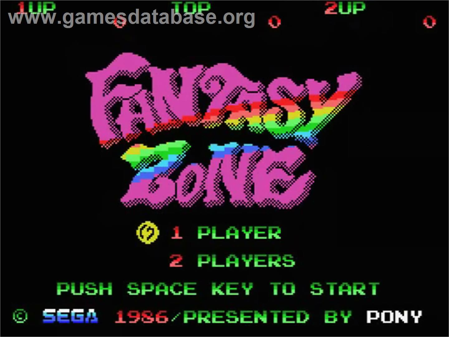 Fantasy Zone - MSX - Artwork - Title Screen