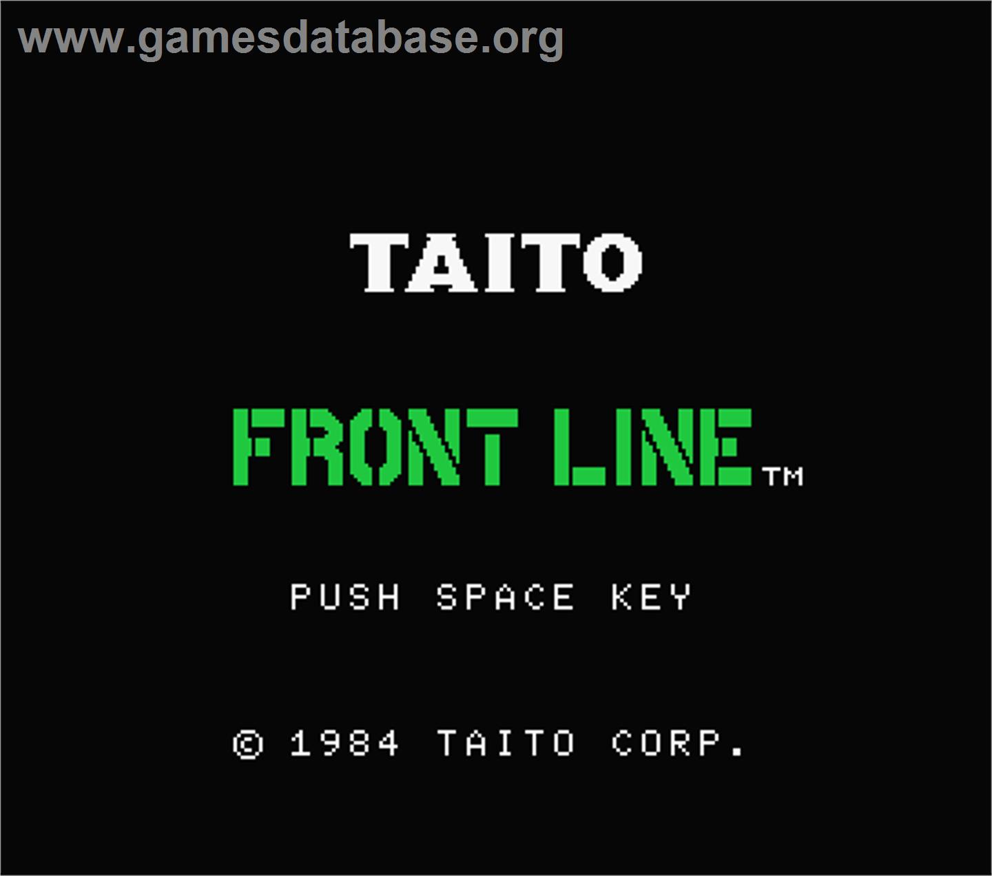 Front Line - MSX - Artwork - Title Screen