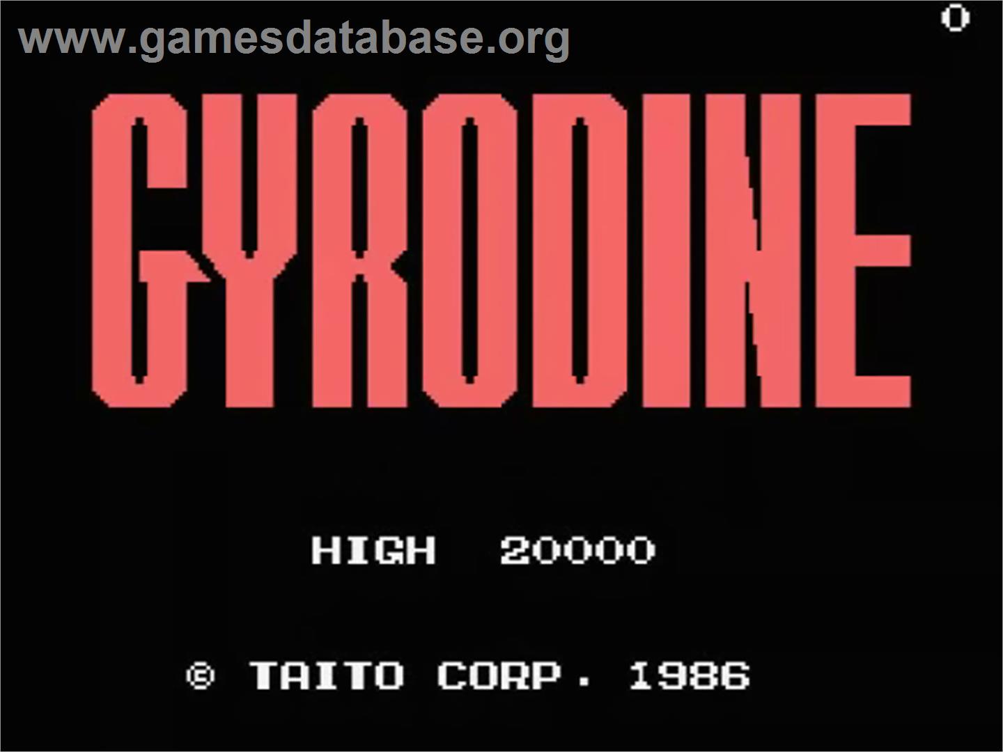 Gyrodine - MSX - Artwork - Title Screen