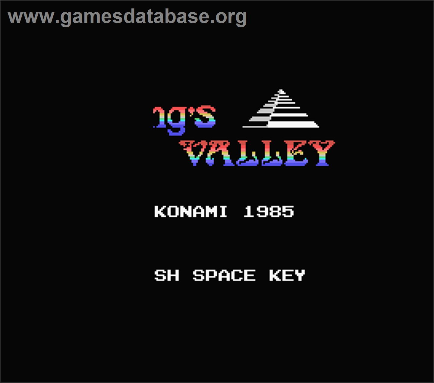 King's Valley - MSX - Artwork - Title Screen