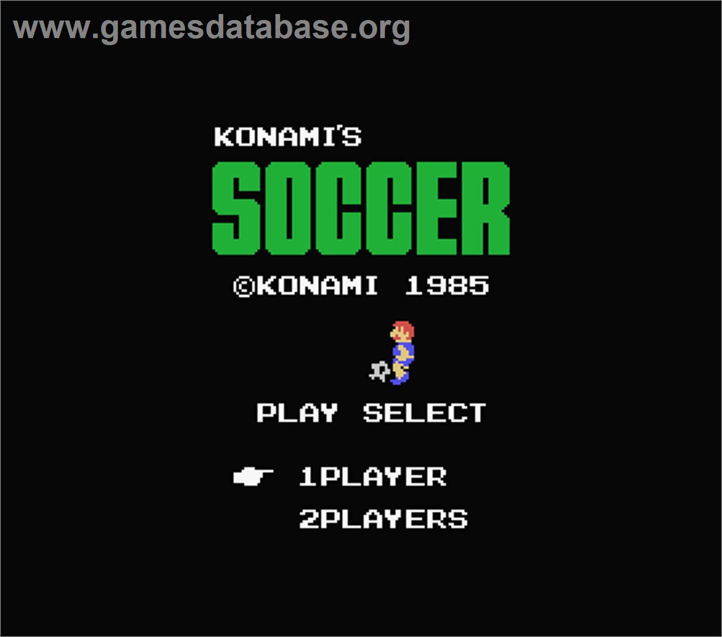 Konami's Soccer - MSX - Artwork - Title Screen