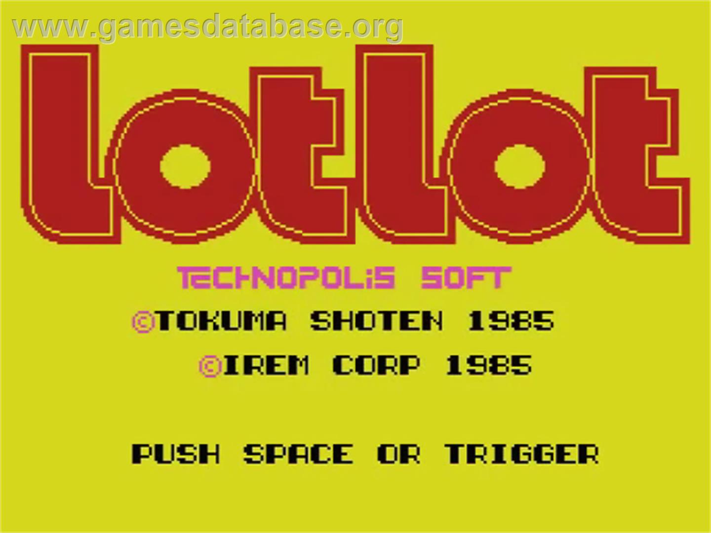 Lot Lot - MSX - Artwork - Title Screen