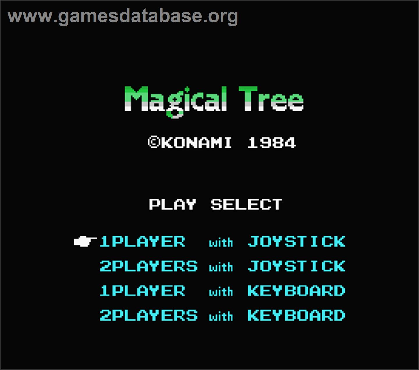 Magical Tree - MSX - Artwork - Title Screen