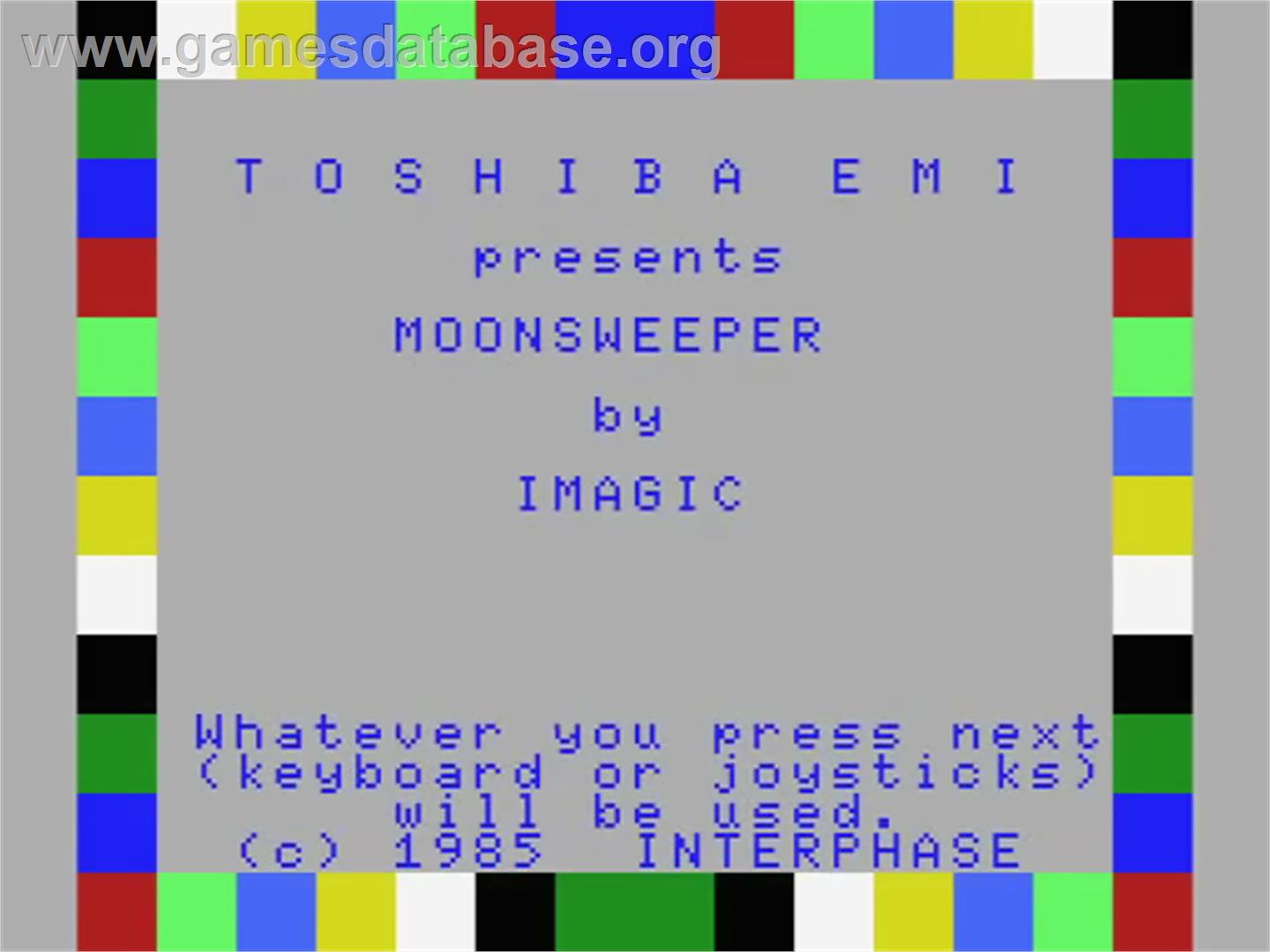 Moonsweeper - MSX - Artwork - Title Screen