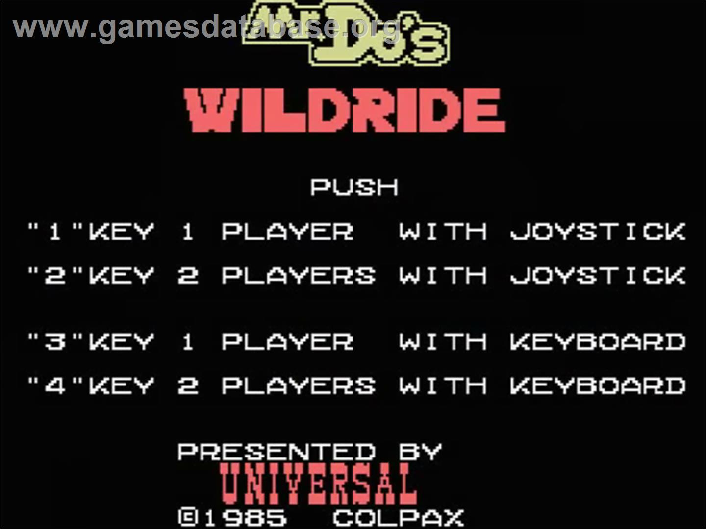 Mr. Do's Wild Ride - MSX - Artwork - Title Screen