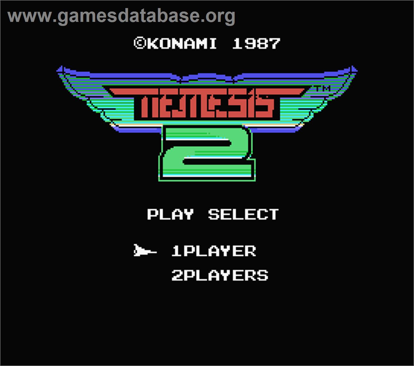 Nemesis 2 - MSX - Artwork - Title Screen