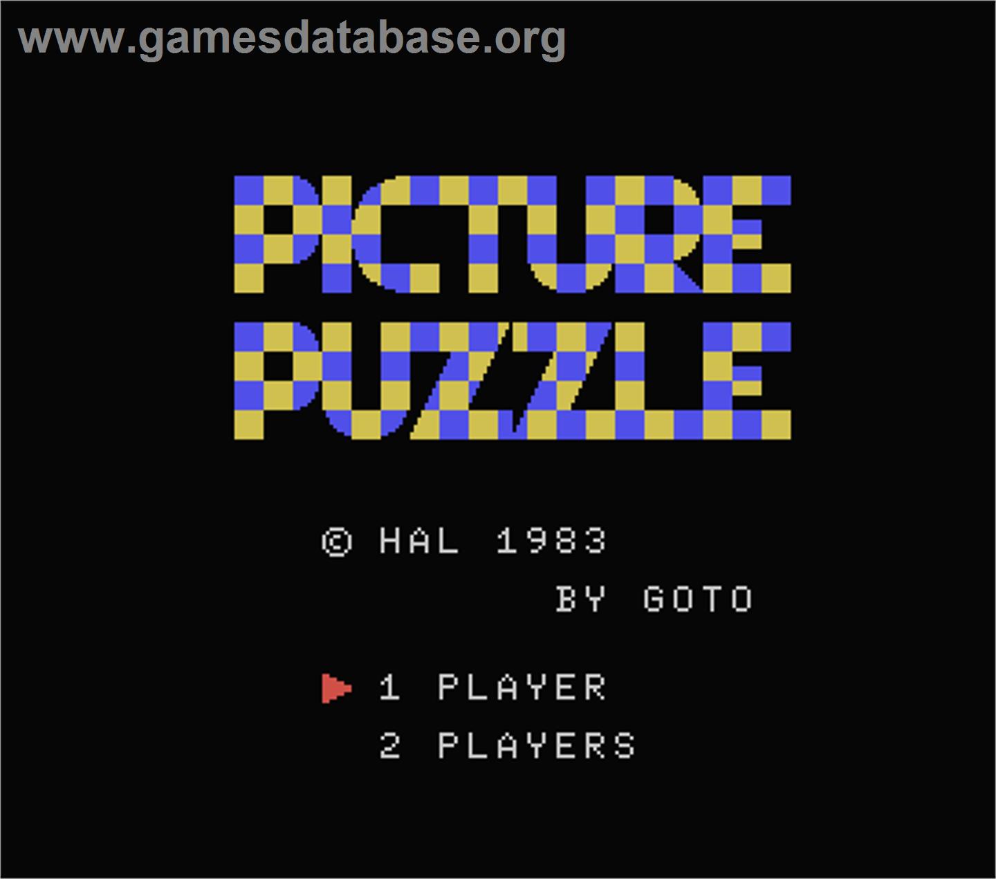 Picture Puzzle - MSX - Artwork - Title Screen