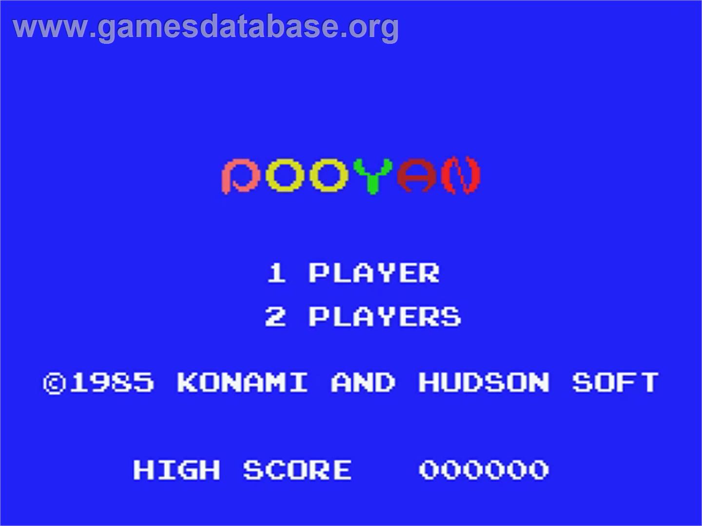 Pooyan - MSX - Artwork - Title Screen