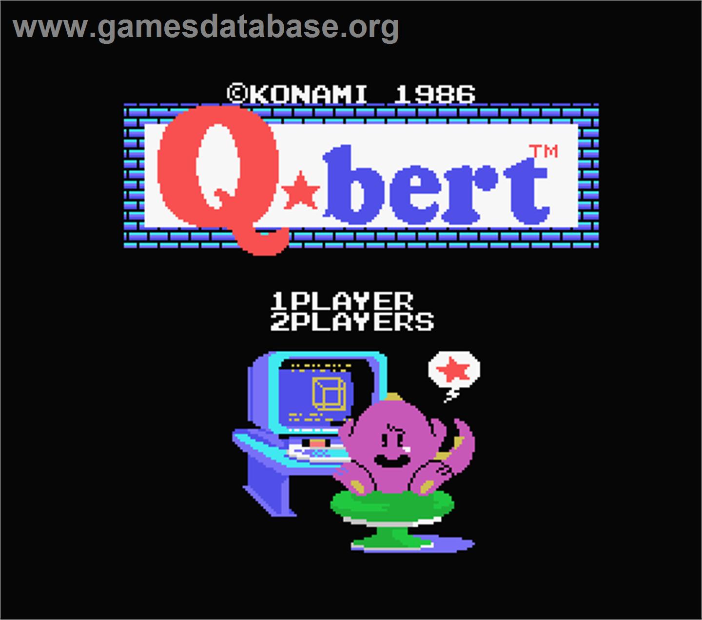 Q*bert - MSX - Artwork - Title Screen