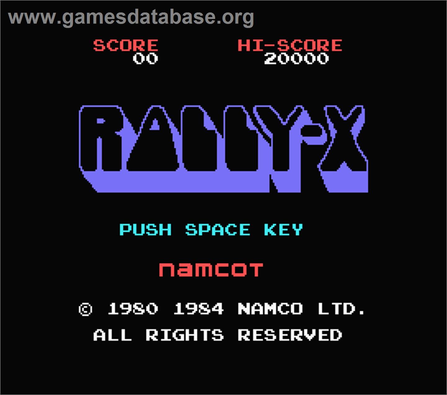 Rally X - MSX - Artwork - Title Screen