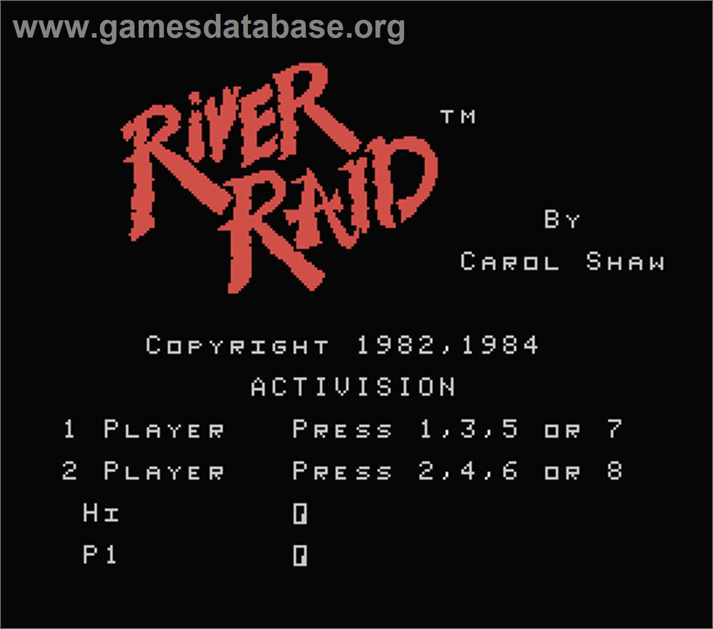 River Raid - MSX - Artwork - Title Screen