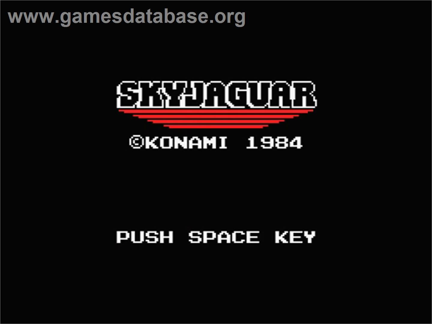 Sky Jaguar - MSX - Artwork - Title Screen