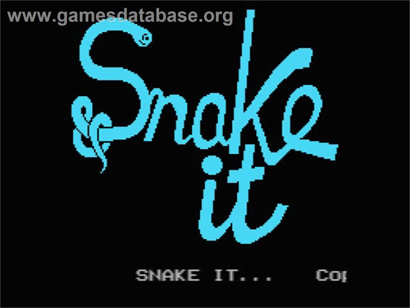 Snake It - MSX - Artwork - Title Screen