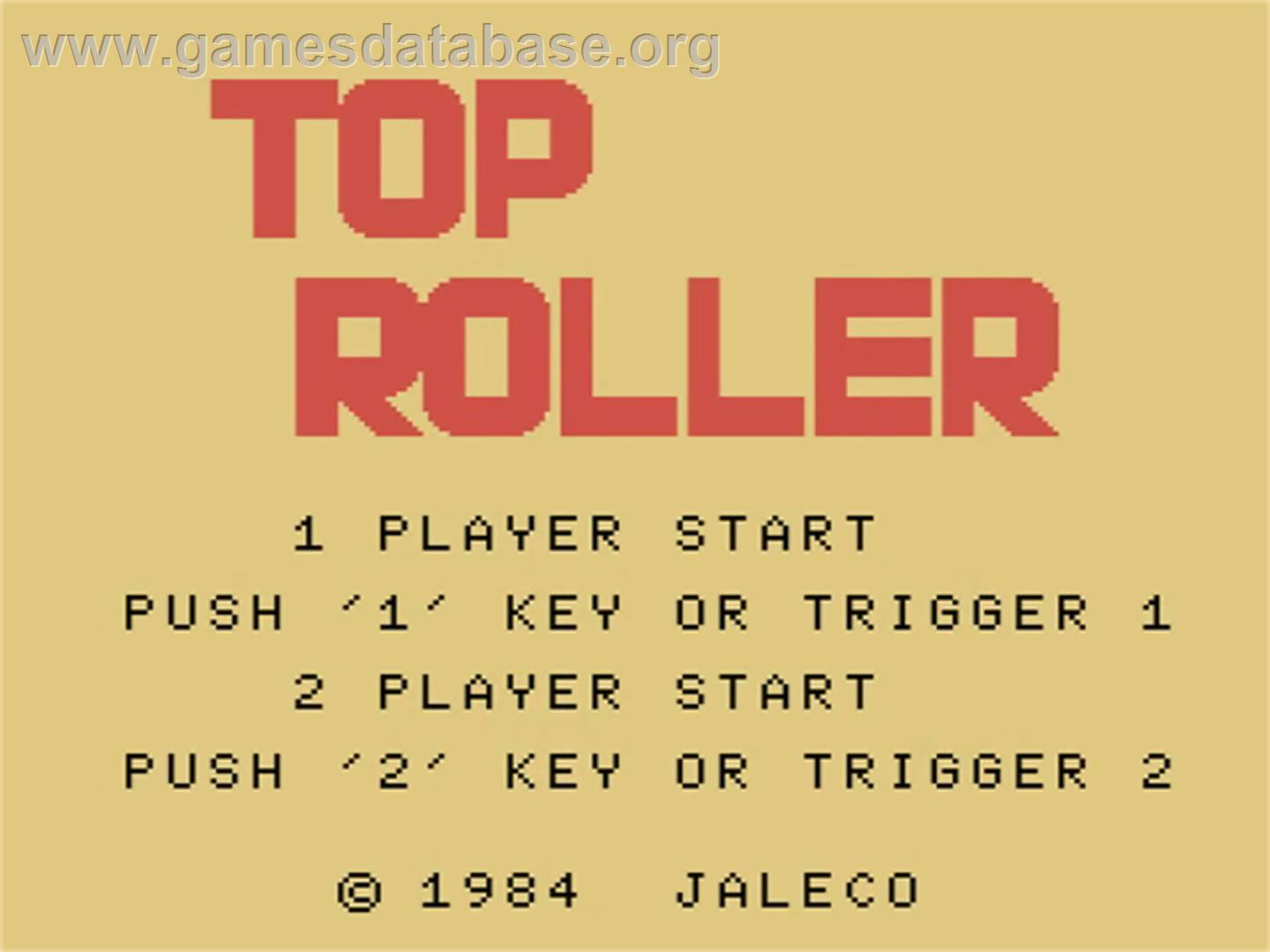Top Roller - MSX - Artwork - Title Screen