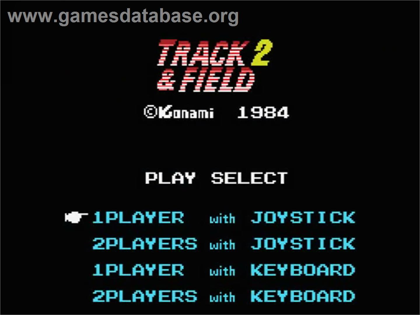 Track & Field 2 - MSX - Artwork - Title Screen