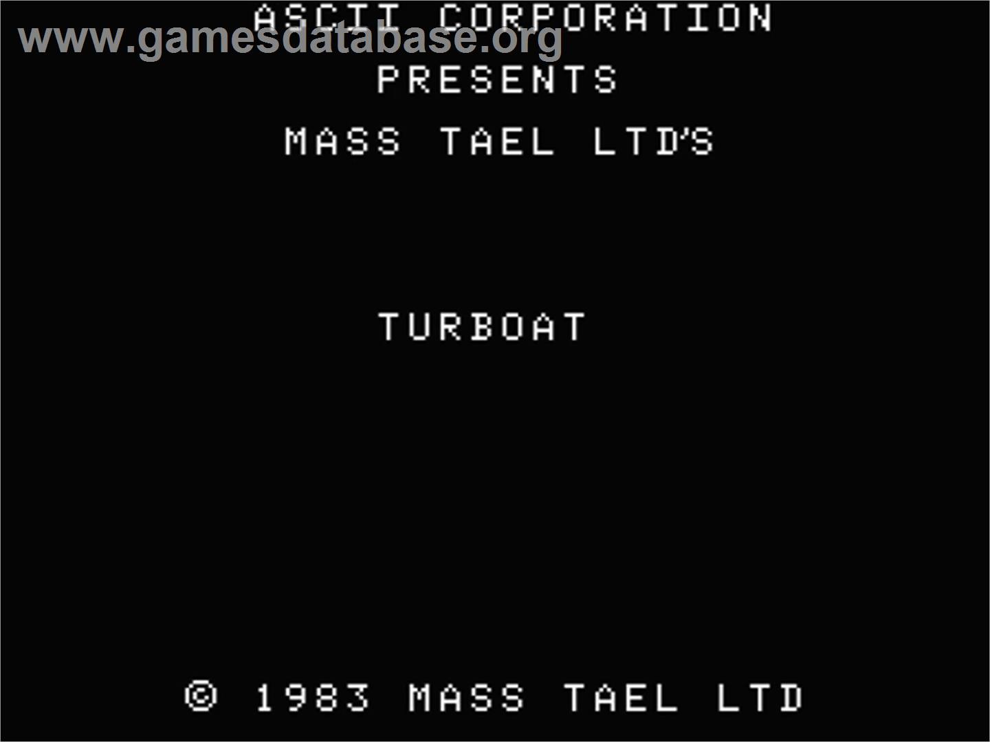 Turboat - MSX - Artwork - Title Screen