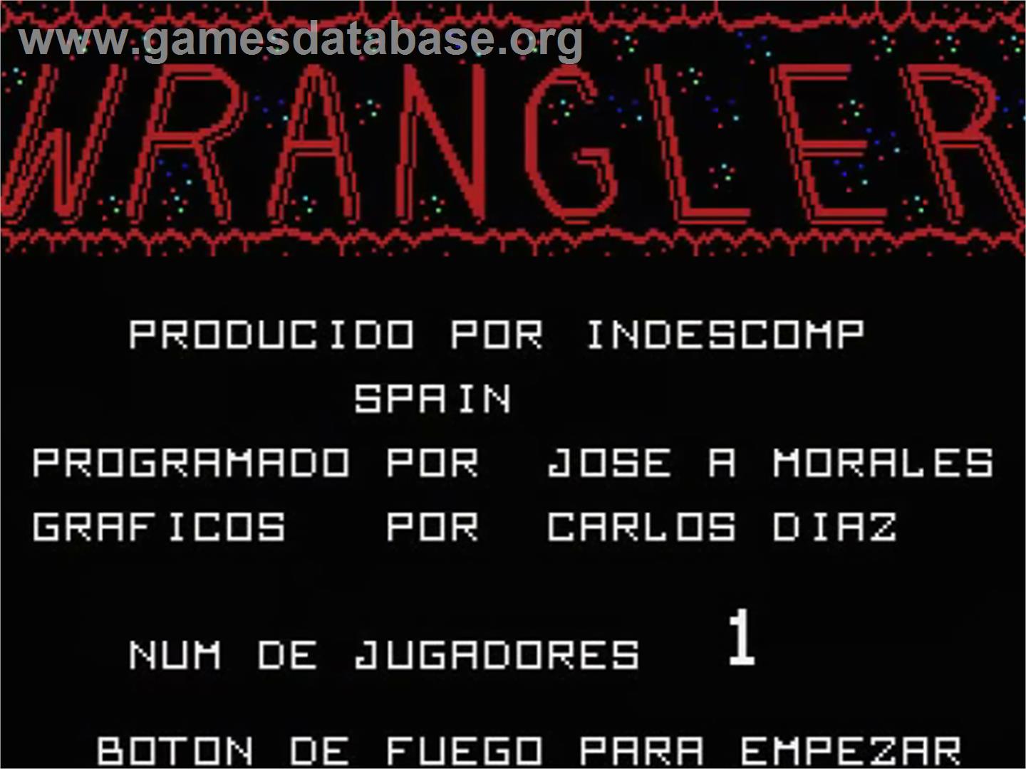 Wrangler - MSX - Artwork - Title Screen