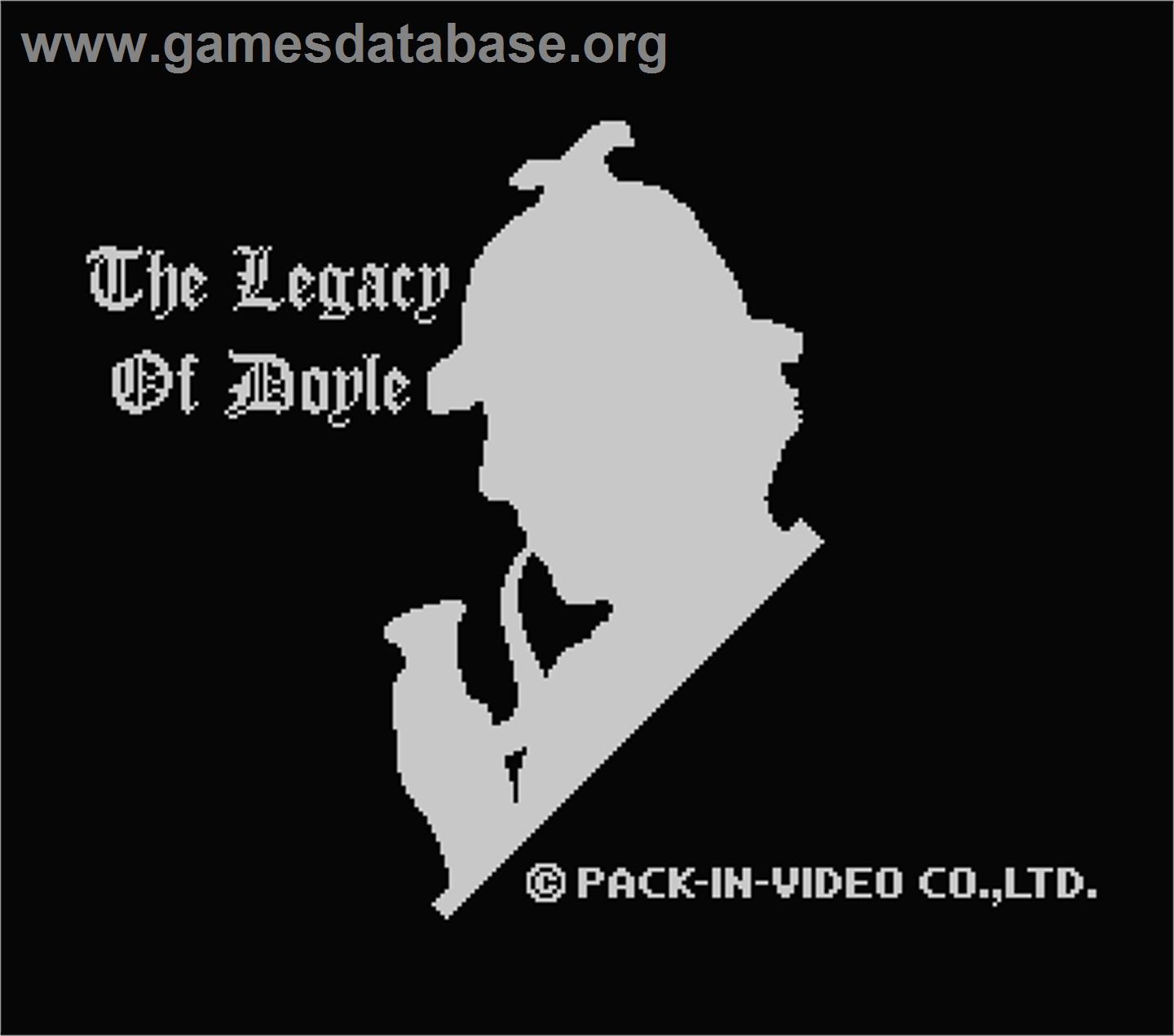 Young Sherlock: The Legacy of Doyle - MSX - Artwork - Title Screen