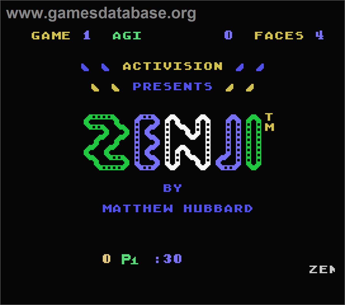 Zenji - MSX - Artwork - Title Screen