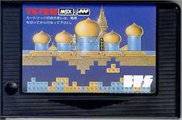 Cartridge artwork for Tetris on the MSX 2.