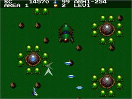In game image of Aleste 2 on the MSX 2.