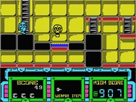 In game image of Future Knight on the MSX 2.
