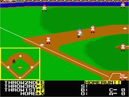 In game image of HardBall on the MSX 2.