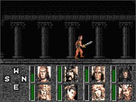 In game image of Heroes of the Lance on the MSX 2.