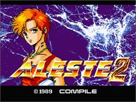 Title screen of Aleste 2 on the MSX 2.