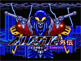 Title screen of Aleste Gaiden on the MSX 2.