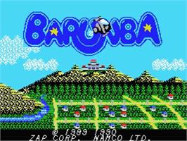 Title screen of Barunba on the MSX 2.