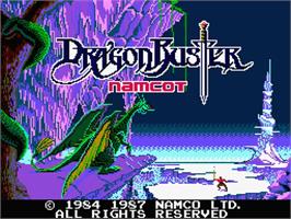Title screen of Dragon Buster on the MSX 2.