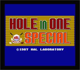 Title screen of Hole in One Special on the MSX 2.