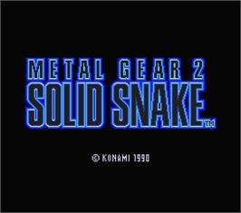 Title screen of Metal Gear 2: Solid Snake on the MSX 2.