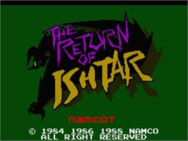 Title screen of Return of Ishtar, The on the MSX 2.