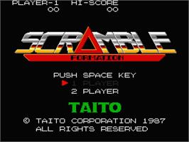 Title screen of Scramble Formation on the MSX 2.