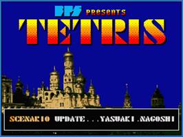 Title screen of Tetris on the MSX 2.