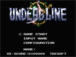 Title screen of Undead Line on the MSX 2.