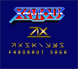 Title screen of Xevious: Fardraut Saga on the MSX 2.
