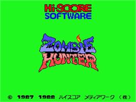 Title screen of Zombie Hunter on the MSX 2.