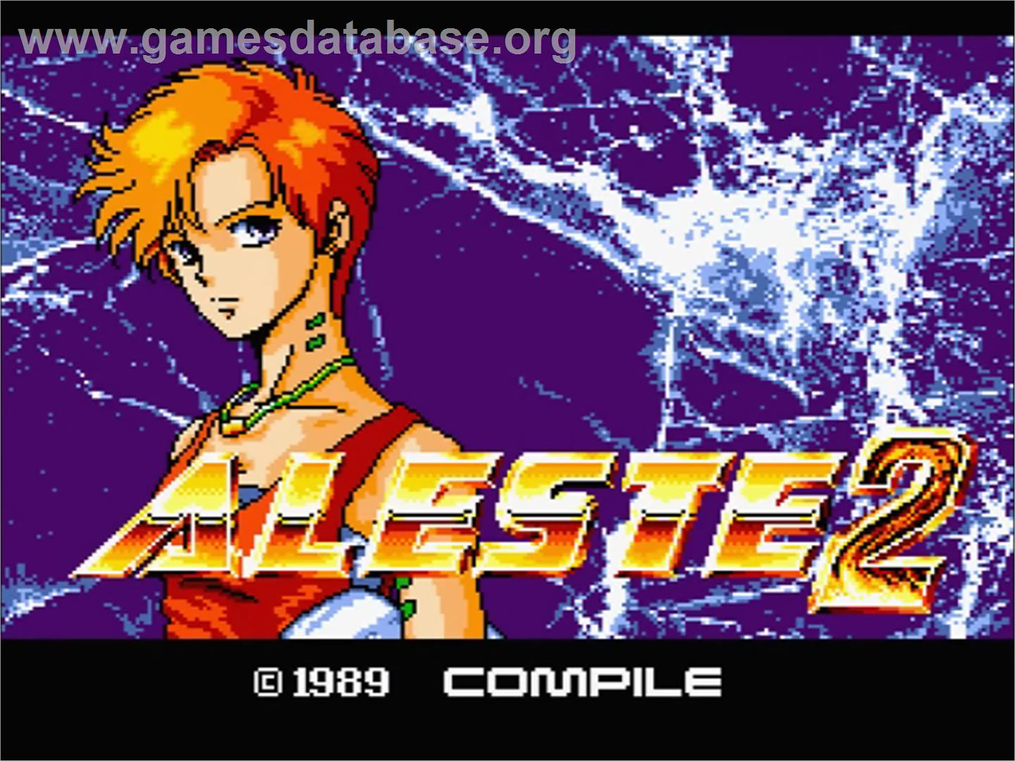 Aleste 2 - MSX 2 - Artwork - Title Screen