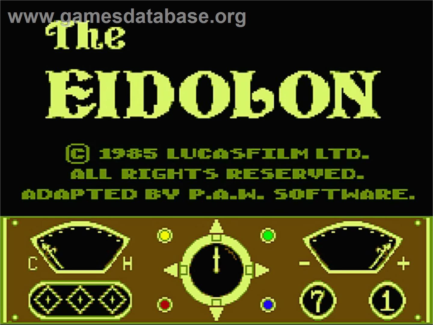 Eidolon - MSX 2 - Artwork - Title Screen