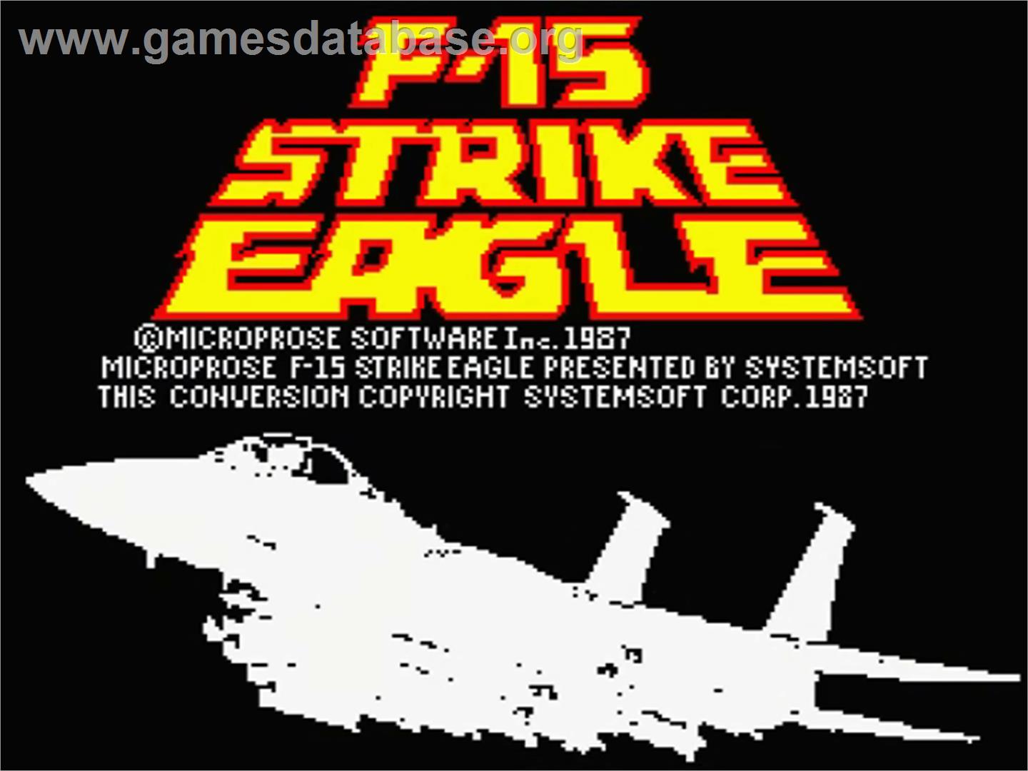 F-15 Strike Eagle - MSX 2 - Artwork - Title Screen