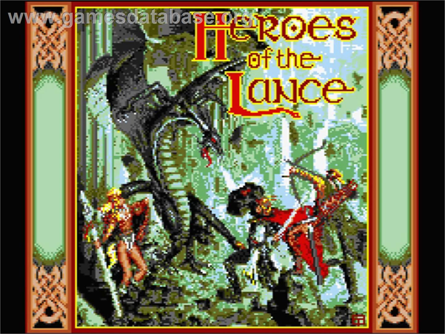 Heroes of the Lance - MSX 2 - Artwork - Title Screen