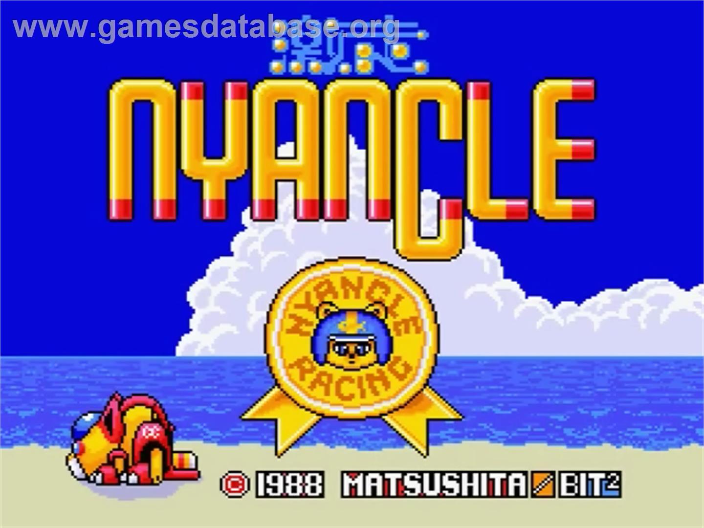Nyancle Racing - MSX 2 - Artwork - Title Screen