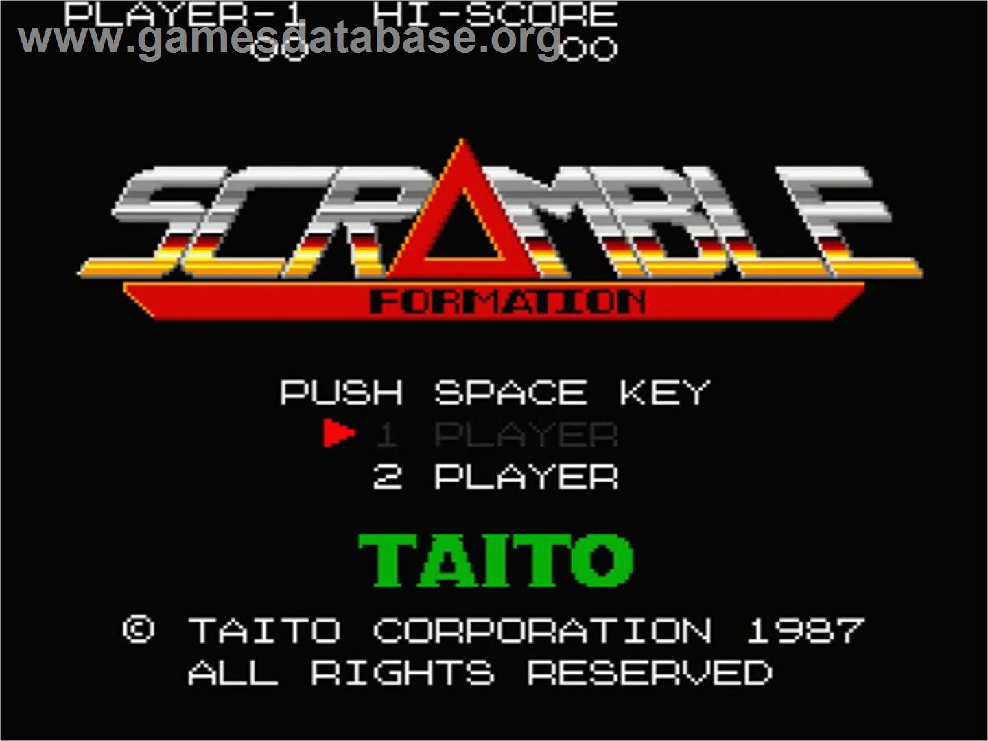 Scramble Formation - MSX 2 - Artwork - Title Screen