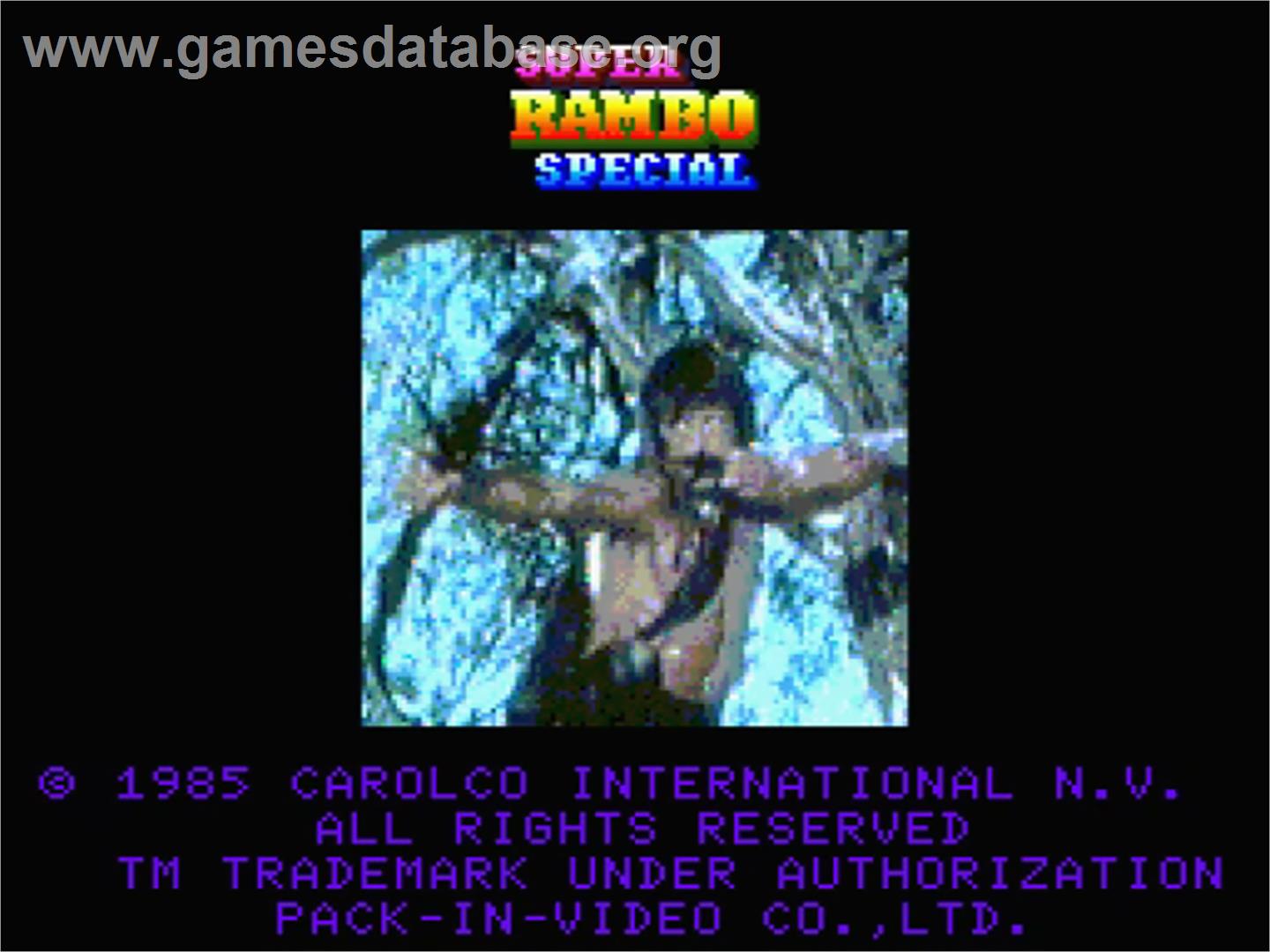 Super Rambo Special - MSX 2 - Artwork - Title Screen